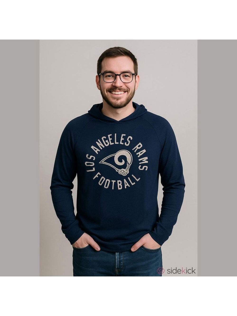 Team Apparel Los Angeles Rams Navy Hoodie Mens M